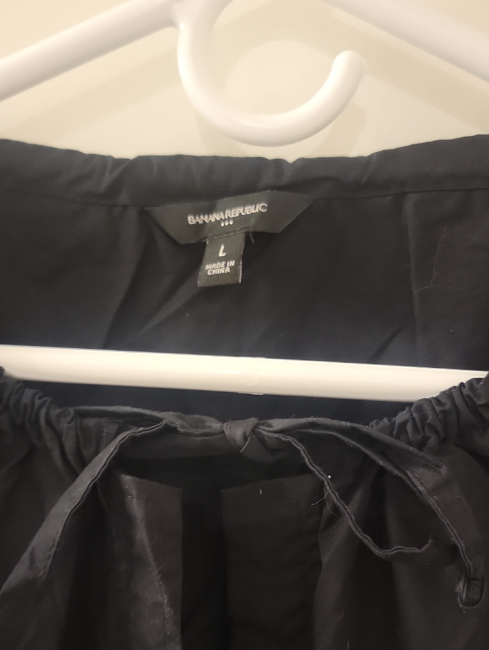 Banana Republic Black Drawstring Neck Dress - Picture 2 of 5